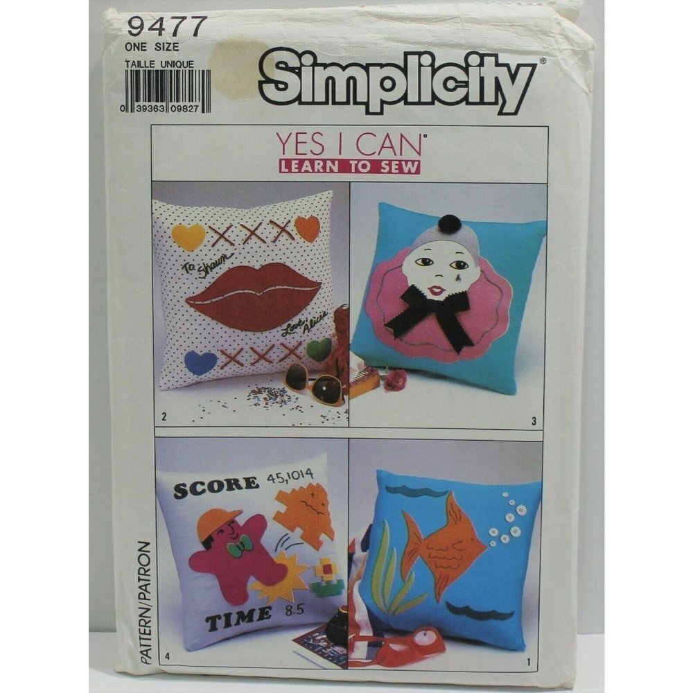 Simplicity Sewing Pattern‎ 9477 Decorated Pillows